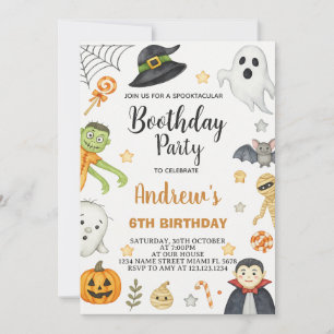 Spooky Cute Kids Halloween Birthday Party Invite