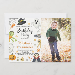 Spooky Cute Kids Halloween Birthday Party Invite