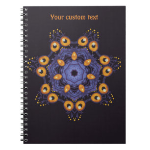 Spooky Cute Mandala Monster Art Halloween Creature Notebook