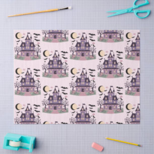 Spooky cute Mansion pattern Tissue Paper