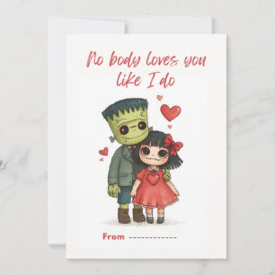 Spooky Cute Monster & Bride Card