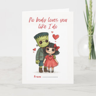 Spooky Cute Monster & Bride Card