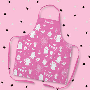 Spooky Cute Pink Personalised Halloween Apron