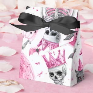 "Spooky Cute Pink Skeleton Halloween Favour Box" Box