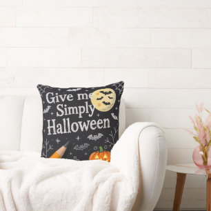 Spooky Cute Pumpkin & Ghost Design Cushion