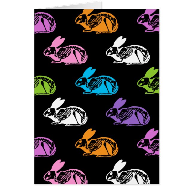 Spooky Cute Skeleton Easter Bunny Pattern (Front)