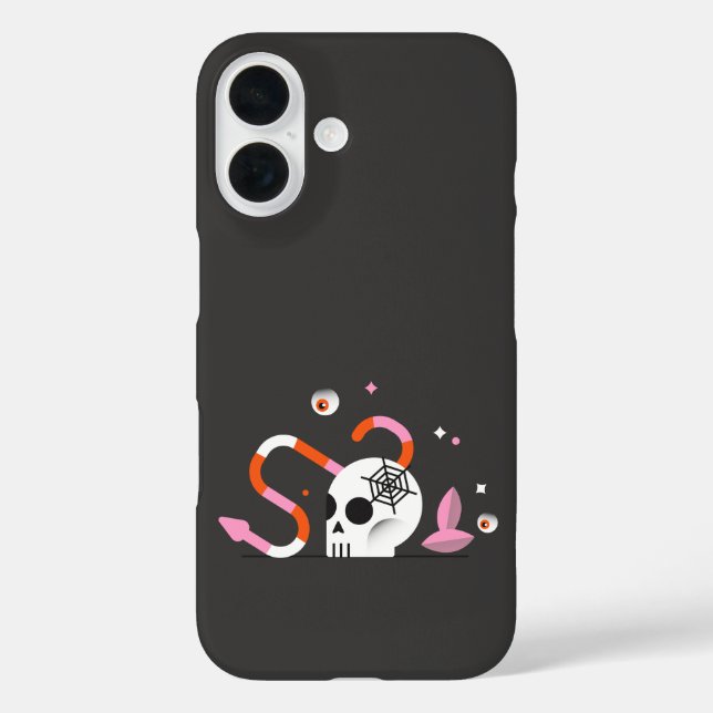 Spooky Cute Skull & Candy Halloween Case-Mate iPhone Case (Back)