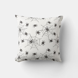 Spooky Cute Spiders & Webs Halloween Cushion