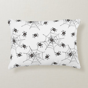 Spooky Cute Spiders & Webs Halloween Decorative Cushion