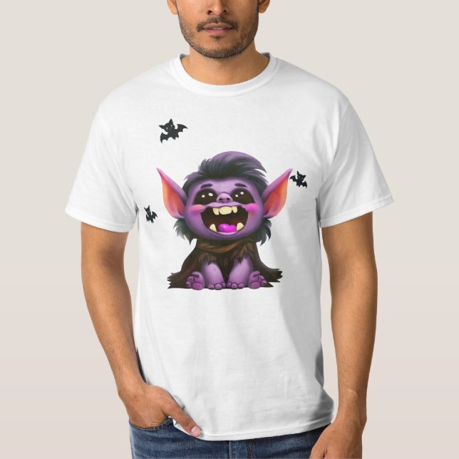 Spooky Cute Troll Halloween T-Shirt (Front)