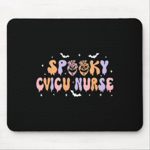 Spooky Cvicu Nurse Halloween Cardiac Icu Fall Pump Mouse Pad