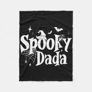 Spooky Dada Witch Funny Halloween Costume Dad Gran Fleece Blanket