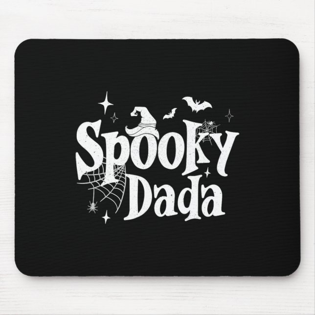 Spooky Dada Witch Funny Halloween Costume Dad Gran Mouse Pad (Front)