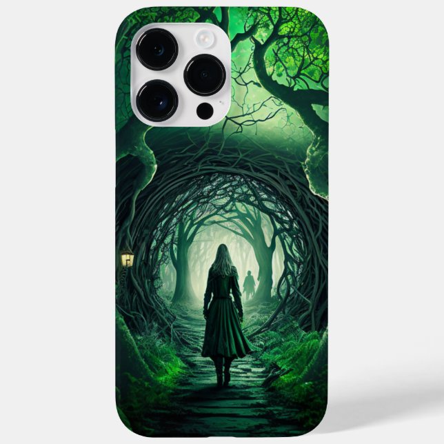 SPOOKY DARK IRISH FANTASY GIRL IN WOODS Case-Mate iPhone CASE (Back)