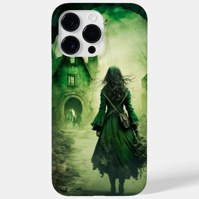 SPOOKY DARK IRISH FANTASY GIRL IN WOODS Case-Mate iPhone CASE (Back)