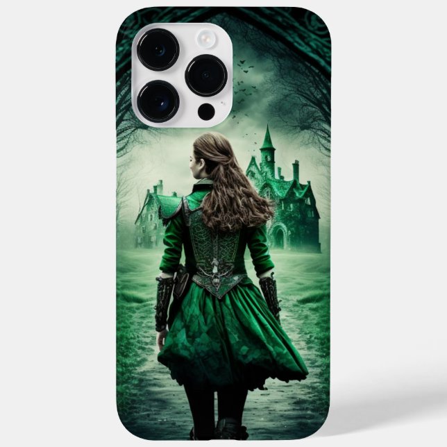 SPOOKY DARK IRISH FANTASY GIRL IN WOODS Case-Mate iPhone CASE (Back)