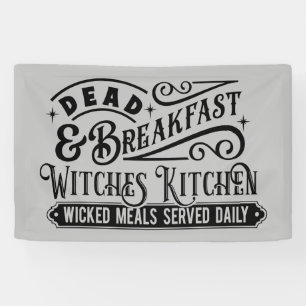 spooky dead breakfast Halloween word art Banner