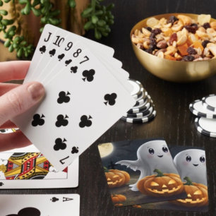 Spooky Delight: Ghostly Halloween Fun Playing Cards