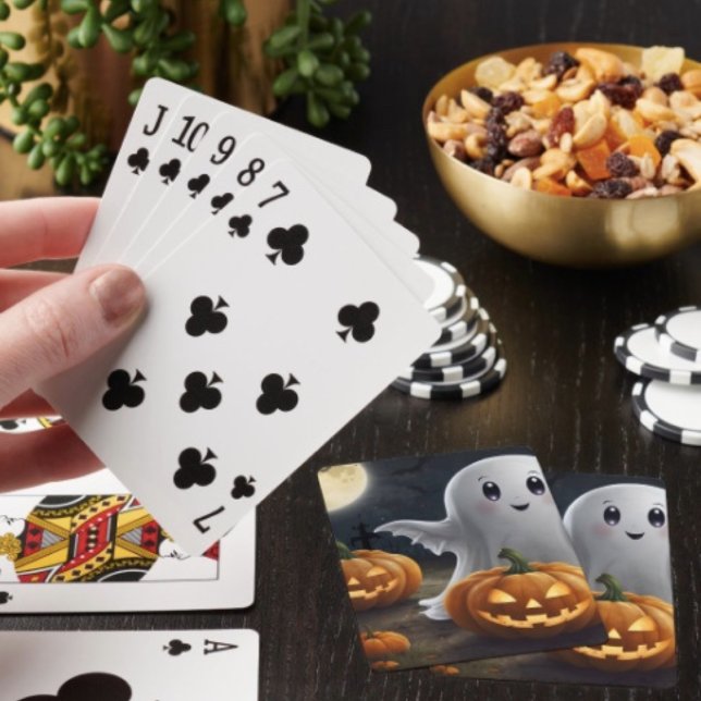 Spooky Delight: Ghostly Halloween Fun Playing Cards (Poker cards easy to shuffle, smooth card stock. Dimensions: 2.5" x 3.5”. )