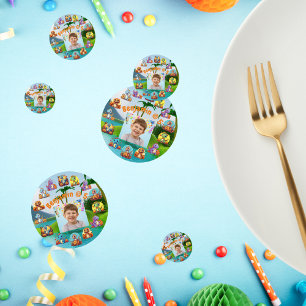 Spooky Dino Birthday Bash Custom Photo Party Confetti