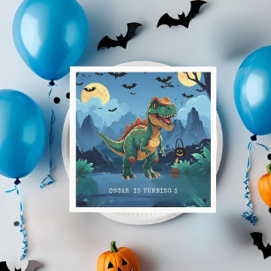 Spooky Dinosaur Halloween Birthday Custom T-Rex Napkin