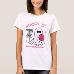 Spooky Disc Golf Halloween Breast Cancer Awareness T-Shirt