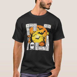 Spooky Dominoes Player Domino Board Game Halloween T-Shirt