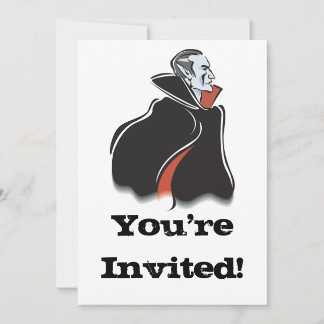 spooky dracula vampire invitation (Front)