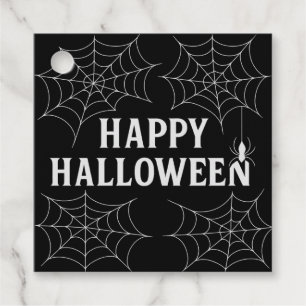 Spooky Drinks Happy Halloween Spiderwebs Haunted Favour Tags