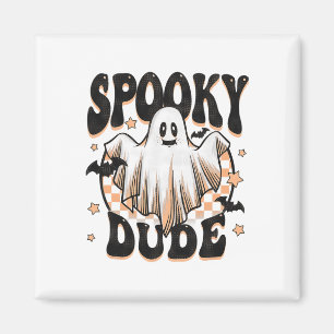 Spooky Dude Groovy Ghost Halloween Costume Kids Bo Magnet