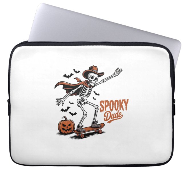Spooky Dude Spooky Season Laptop Sleeve (Front)