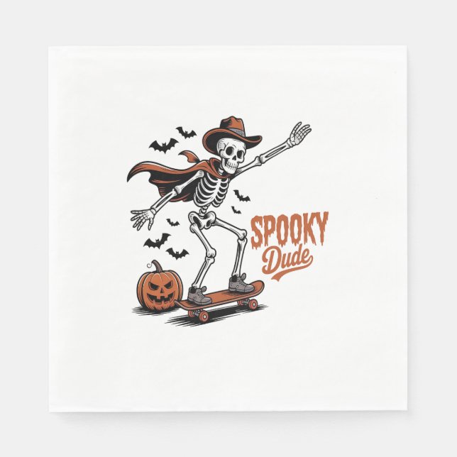Spooky Dude Spooky Season Napkin (Front)