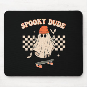 Spooky Dude Toddler Retro Groovy Hippie Halloween Mouse Pad
