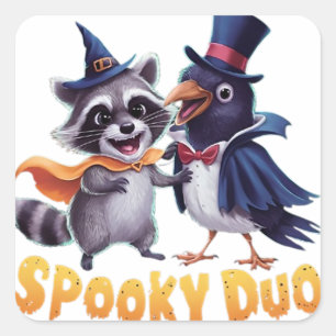 Spooky Duo Square Sticker