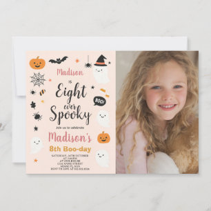 Spooky Eight Kids Halloween Birthday Invitation
