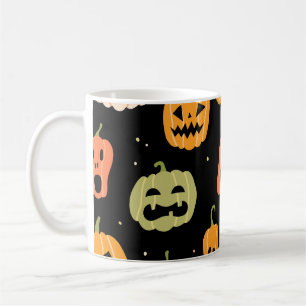 Spooky Elegance: Halloween Pumpkin Art Coffee Mug