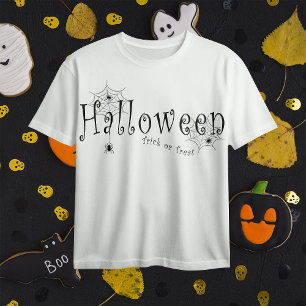 Spooky Elegance: Halloween Spider Web Design T-Shirt
