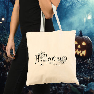 Spooky Elegance: Halloween Spider Web Design Tote Bag