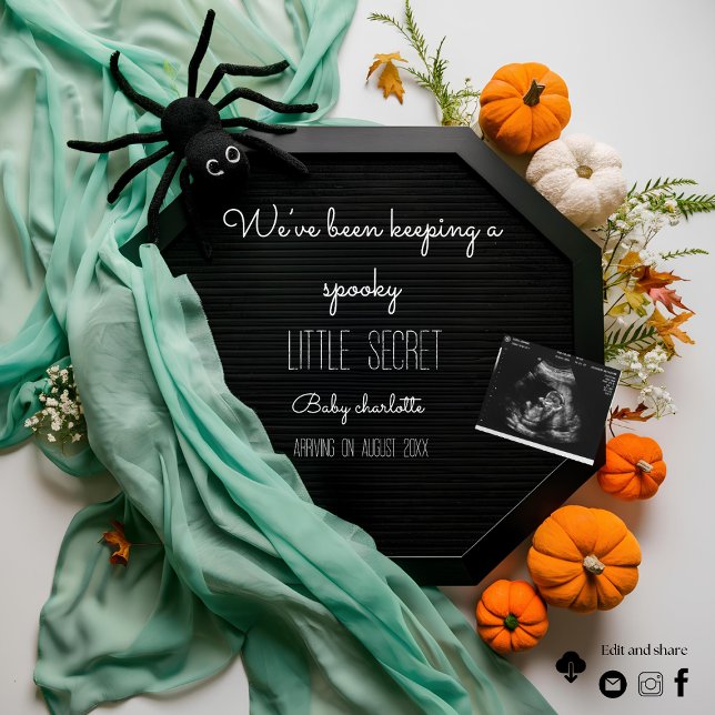 spooky elegant Halloween pregnancy announcement  (Creator Uploaded)