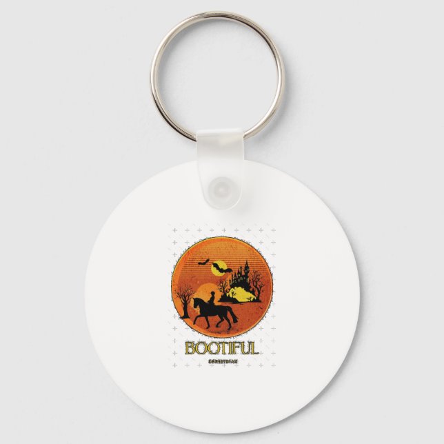 Spooky Equestrian Poster Key Ring (Front)