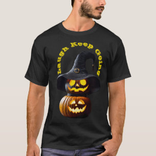  Spooky Evil Bender with Witch Hat and Pumpkin T-Shirt