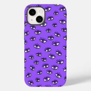 Spooky Evil Eyes Purple Halloween Case-Mate iPhone 14 Case