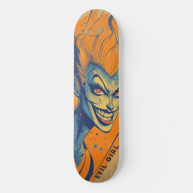 Spooky Evil Girl Skateboard (Front)