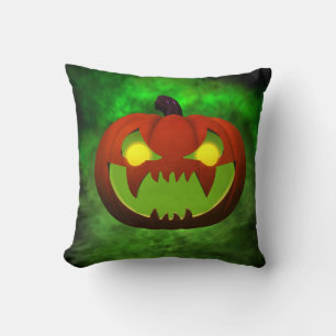 Spooky Evil HalloweenPumpkin Cushion