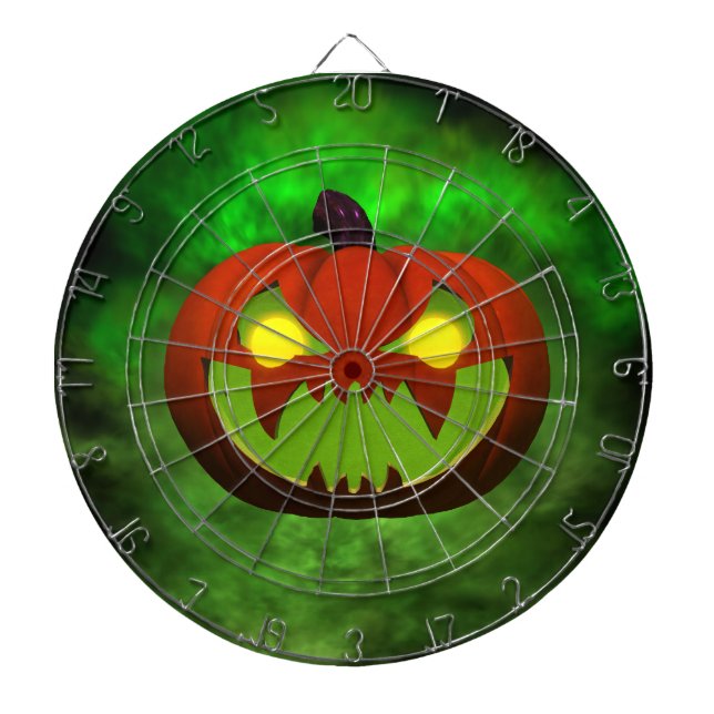 Spooky Evil HalloweenPumpkin Dartboard (Front)