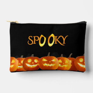 Spooky Eyes and Glowing Pumpkins Accessory Pouch