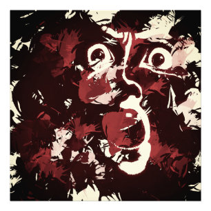 spooky face photo print