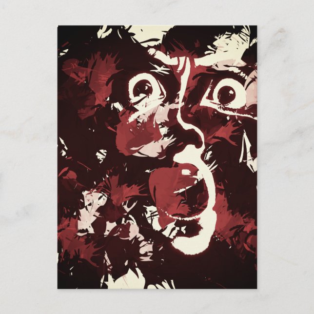 spooky face postcard (Front)