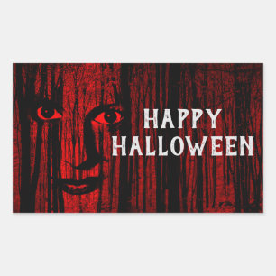 Spooky Face Rectangular Sticker