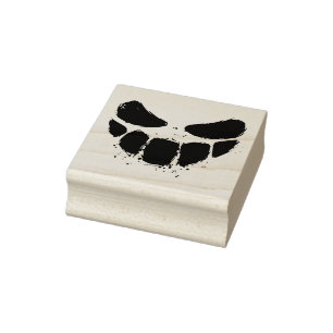 Spooky Face Rubber Stamp